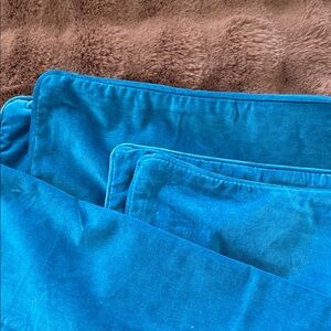 TWO*SANELA Large Teal Velvet Pillow Covers